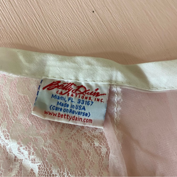 Vintage Betty Dain Creations Lace Apron Pastel Pink Miami Milkmaid Maid Costume - Picture 9 of 10